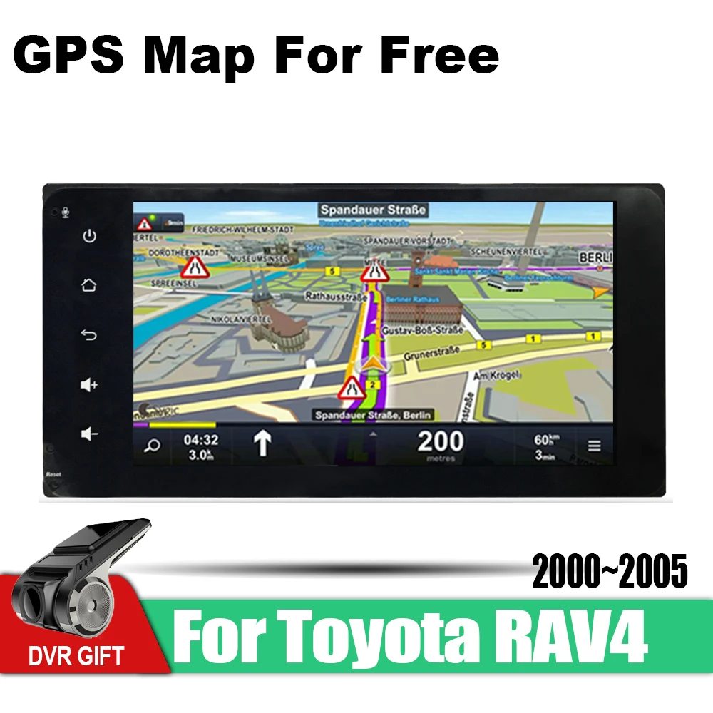 Автомобильный мультимедийный плеер ZaiXi Android GPS для Toyota RAV4 2000 ~ 2005 автомобильная