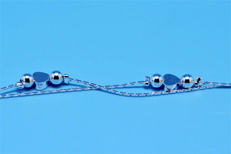 Классические браслеты с сердцем серебряные ювелирные изделия женские модные из