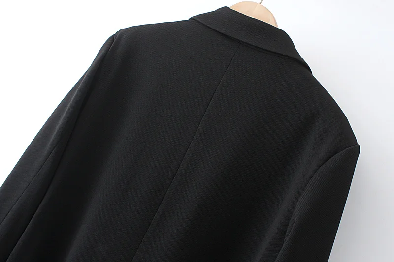 Блейзер Пальто для женщин четкая стрелка украшения на одной пуговице карманах