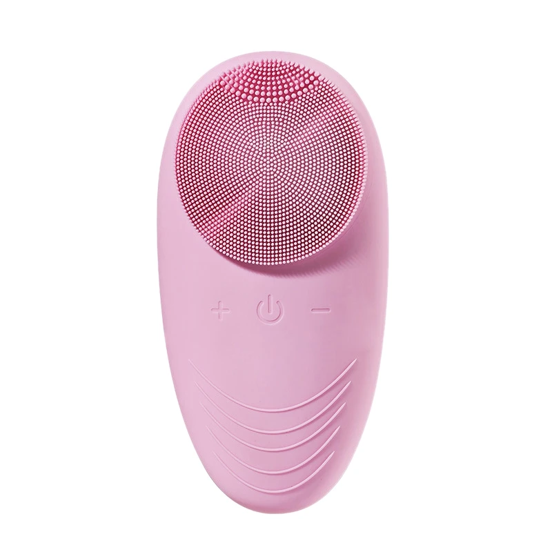 

IPX7 Waterproof Silicone Facial Massager Facial Pore Washing Brush Ultrasonic Cleaning Brush Face Skin Care Tools Pink