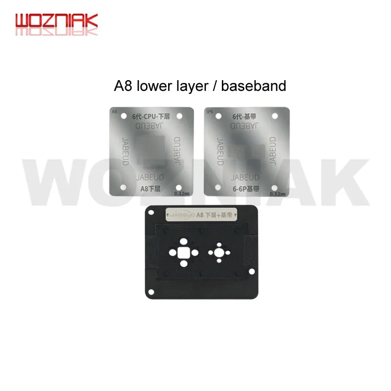 A8 lower JABE UD для iPhone A8 A9 A10 A11 A12 Baseband cpu BGA трафареты с магнитной основой позиционирования - Цвет: A8 lower