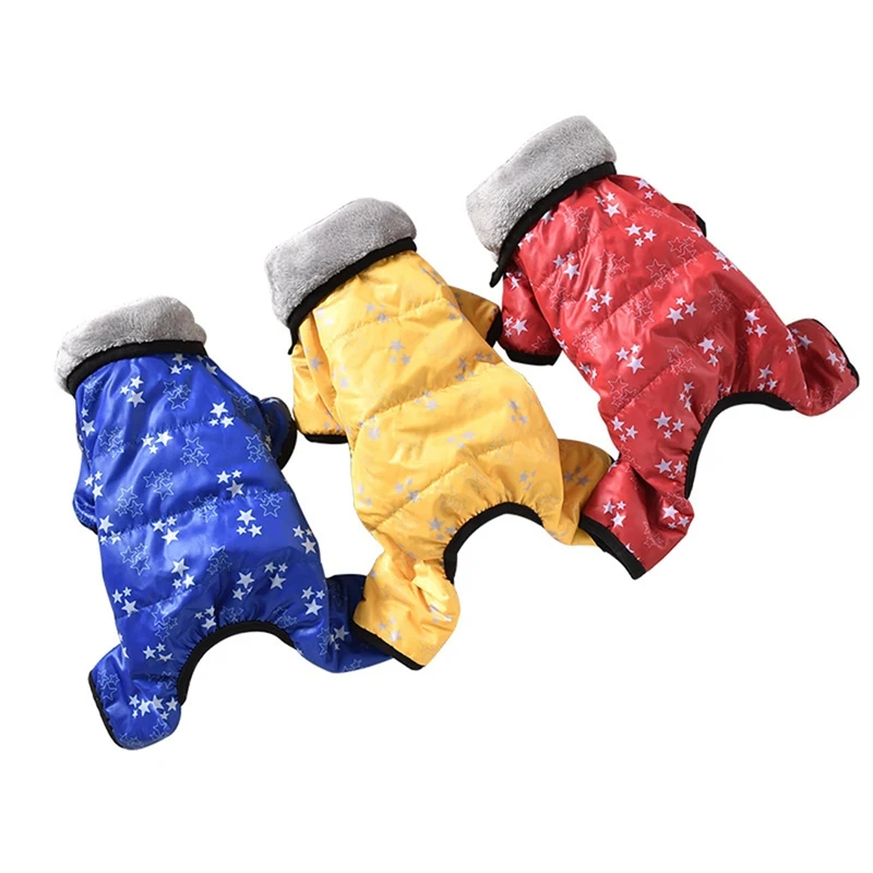 Pet ветрозащитный уплотненная теплая куртка 4 брюки с широкими штанинами пальто