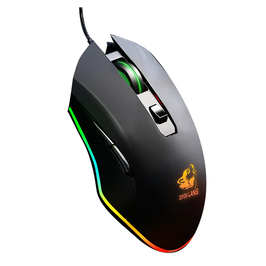 Проводная мышь 3200DPI RGB светильник 6 кнопок USB профессиональная оптическая