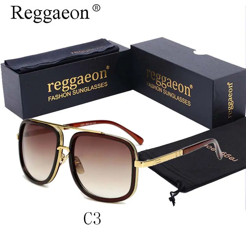1828 c3 with box CHAUD! Surdimensionné hommes femmes lunettes de soleil hommes marque de luxe femmes lunettes de soleil для тостов и mâle, женские и мужские очки, солнечные очки - Цвет линз: 1828 c3 with box