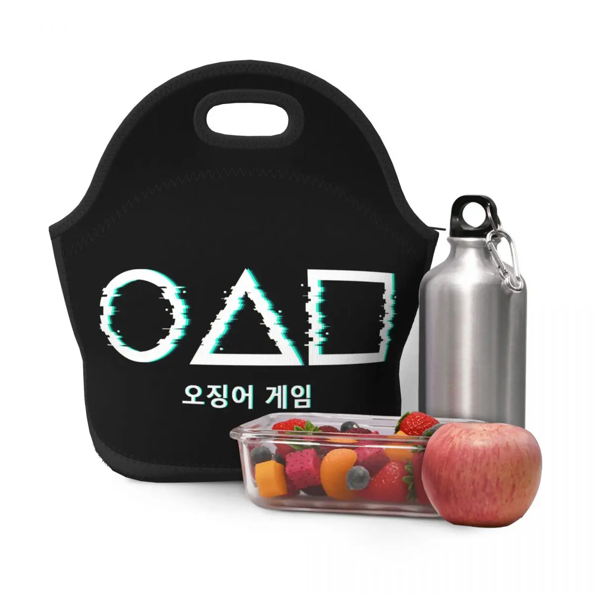 

Squid Game Fashion Lunch Bags for Work School Picnic Camping Neoprene Top Handle Lunch Box Fruits Drinks Organizer Pouch Bags