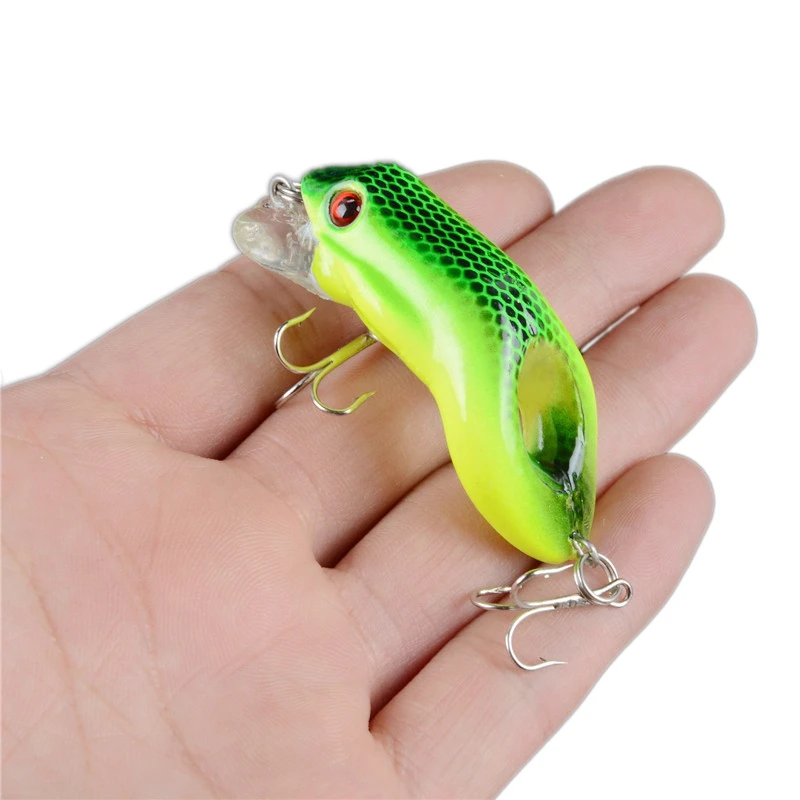 

1PCS Floating Bionic Frog Bait Wobblers Fishing Lure 55mm/8.8g Isca Artificial Trolling Hard Crankbait Peche Crap Tackle