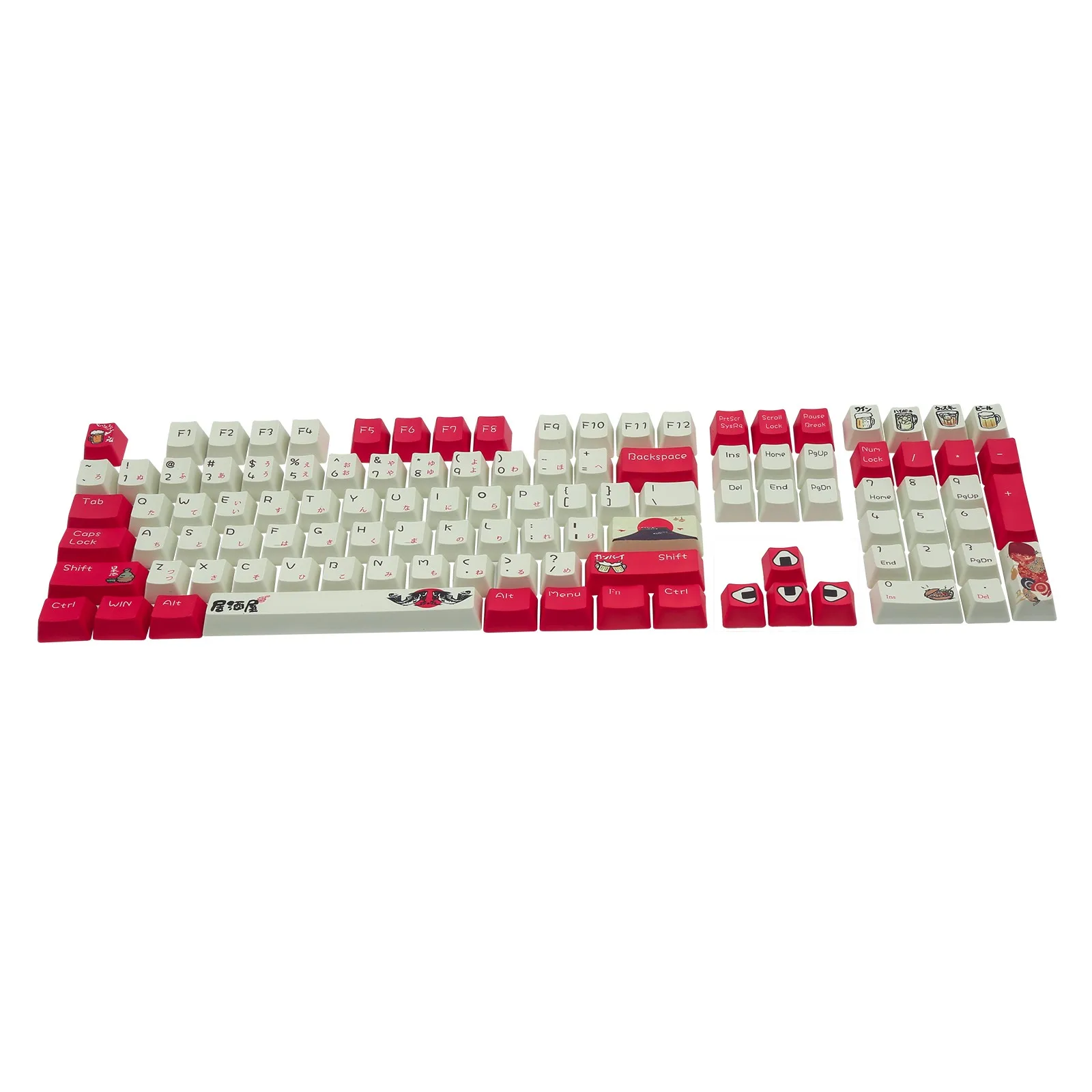 Pbt-Непрозрачный персональный японский колпачок для ключей с 108 клавишами