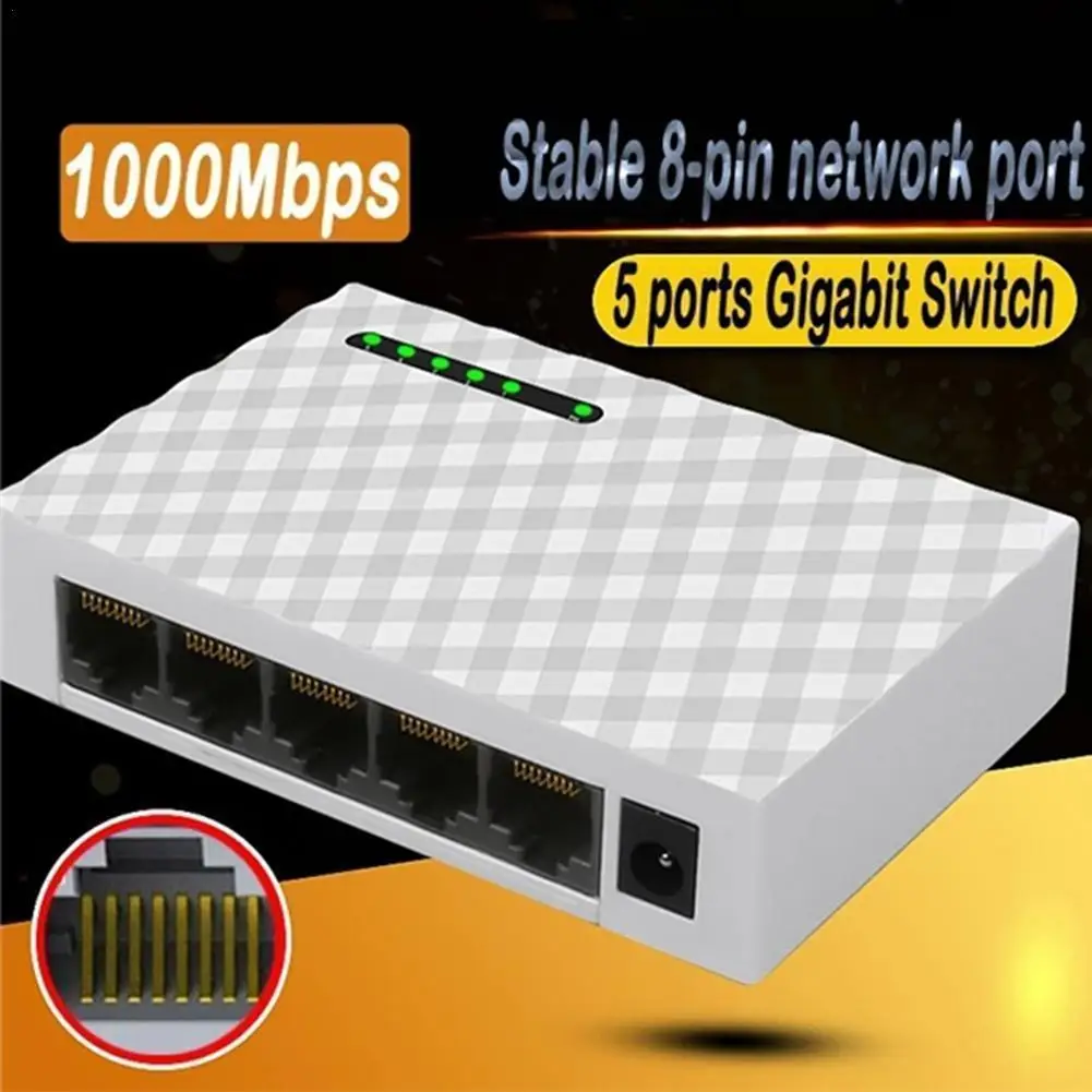Сетевой коммутатор RJ45Lan Hub гигабитные сетевые вычисления Ethernet Интернет 5 портов 100