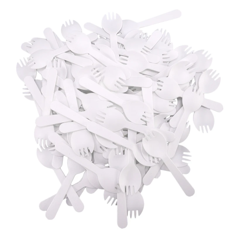 5 шт утолщенные пластиковые одноразовые ложки для тортов йогурт фаст фуд