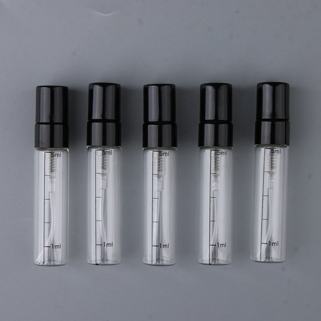 

5x Mini Glass Refillable Perfume Bottles 5mL Perfume Vials of