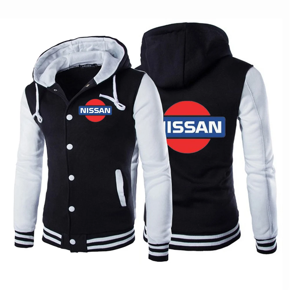 

2021 NISSAN Autumn Print Hoodies High Street Casual Sport Comfortable Harajuku Baseball Uniform Jacket male Cotton Coat