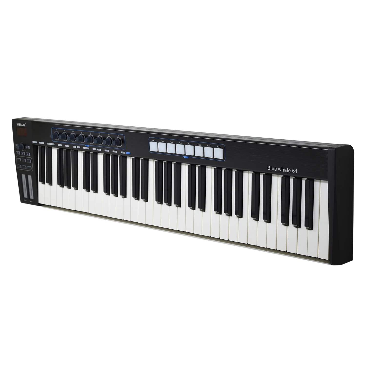 На выбор синий кит 49/61 Портативный USB MIDI контроллер клавиатуры 61 полувзвешенных