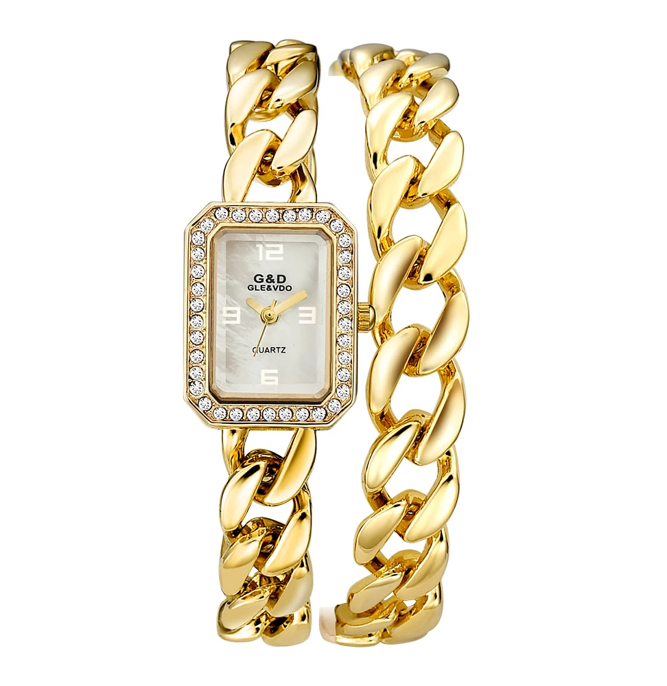 

Fashion and Leisure Ladies Gift Watch G&D Stainless Steel Bracelet Watch Jewelry Quartz Watch Japanese Movement
