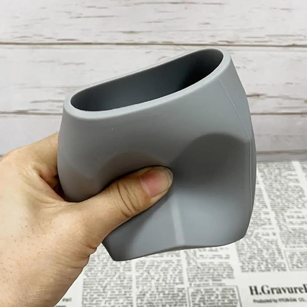 

Desktop Soft Silicone Solid Color Pen Holder Organizer Stationery Accessory