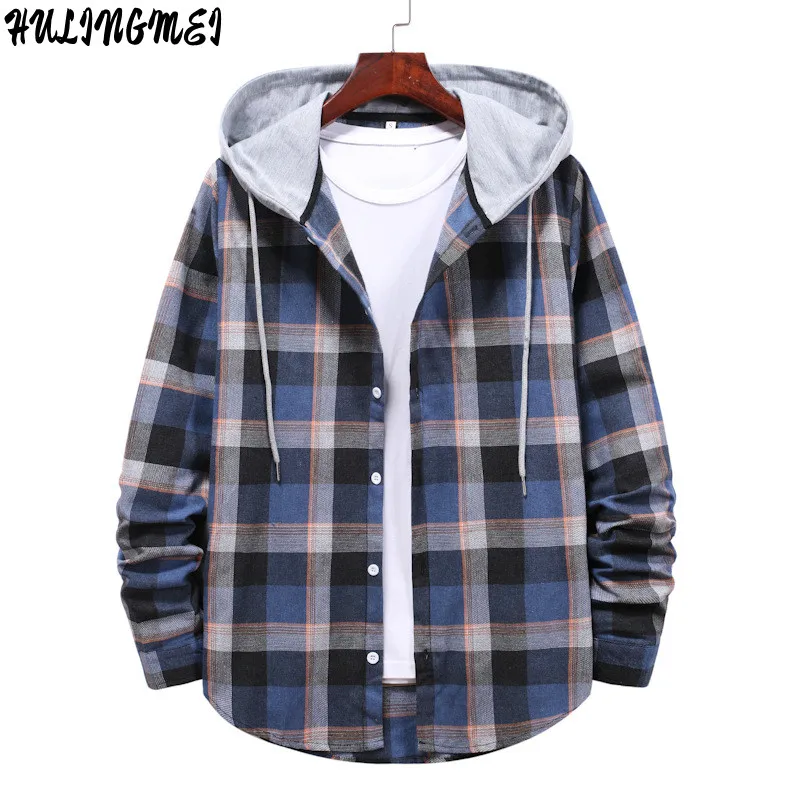 

Корейский клетчатый кардиган в стиле Харадзюку на весну и осень, куртка для пары, Повседневная Уличная Толстовка с длинным рукавом, женская ...