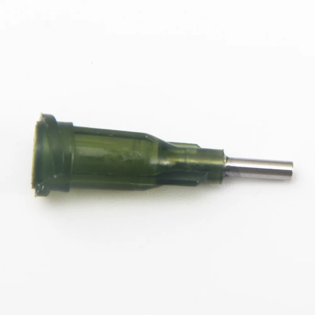 

10PCS Syringe Needle Tips Olivaceous Blunt Dispensing Needles Needle Tips 1/4" 14Gauge For Gluing The Electronic Components