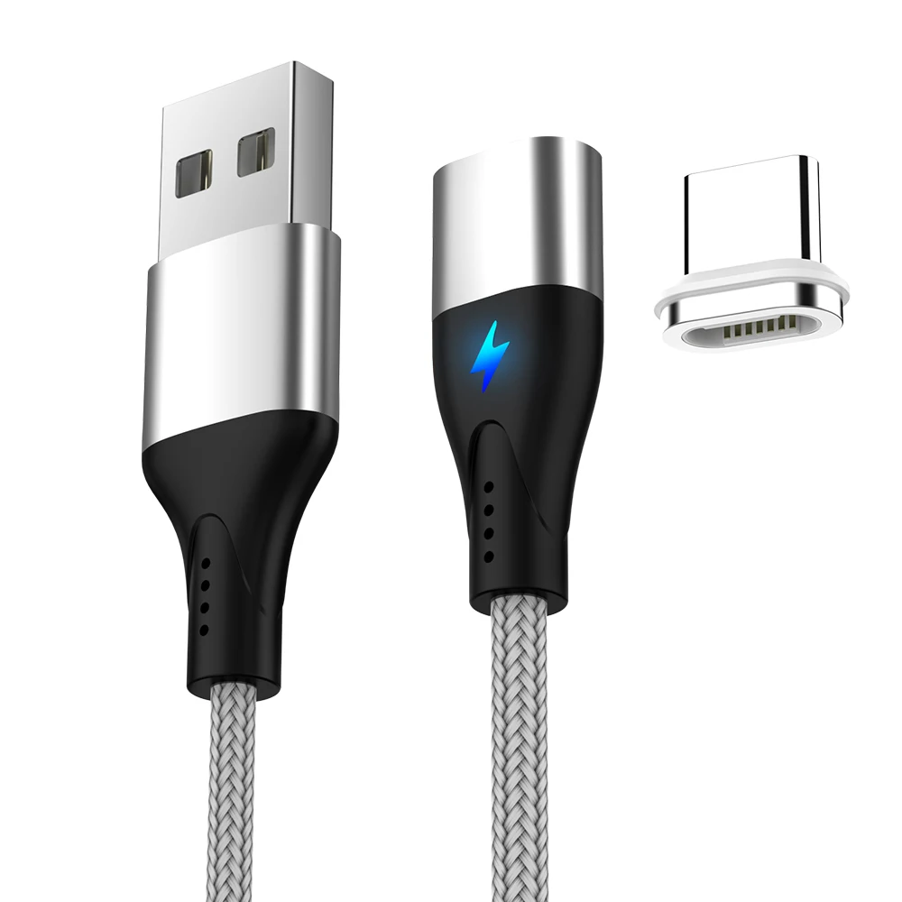 Plug And Cable2-4 Магнитная Адсорбция Быстрая Зарядка Тип C СВЕТОДИОДНЫЙ модуль панели управления USB кабель 3A быстрое зарядное устройство кабель type-C для huawei Xiaomi samsung - Цвет: Plug And Cable2-4