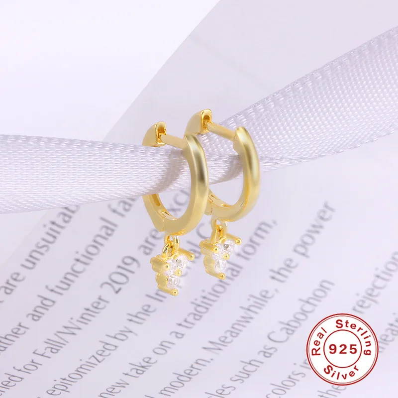 Женские круглые серьги-кольца ROXI из серебра 925 пробы с фианитами модные ювелирные