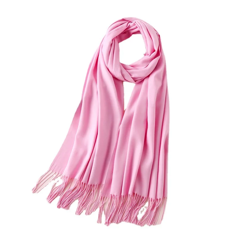 Высококачественные женские кашемировые шарфы с кисточками для женщин 2022 зимний длинный шарф 200 см сохраняющая тепло Женская шаль плотный м...