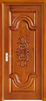 Luxury Carving Designs Thailand Oak Interior Single Solid Wood Door  C007
