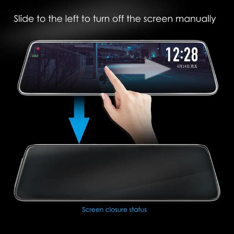 JADO D230 поток медиа зеркало заднего вида DVR камера ADAS Dash Cam 9,3" ips сенсорный экран Full HD 1080P видеорегистратор ночного видения