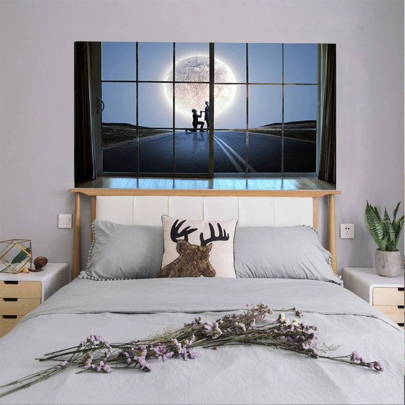 Propose Marriage 3D Headboard Wall Decal Art Vinyl Bedside Sticker Mural Decor | Дом и сад