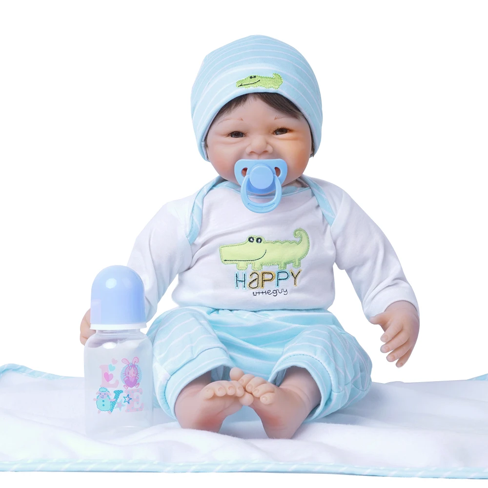 55 см Детские куклы для новорожденных силиконовые игрушки мальчиков детские