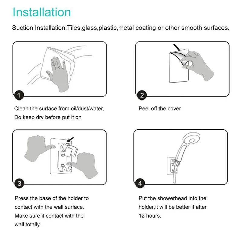 Настенная гелевая насадка для душа Подставка Кронштейн держатель ручная Душевая