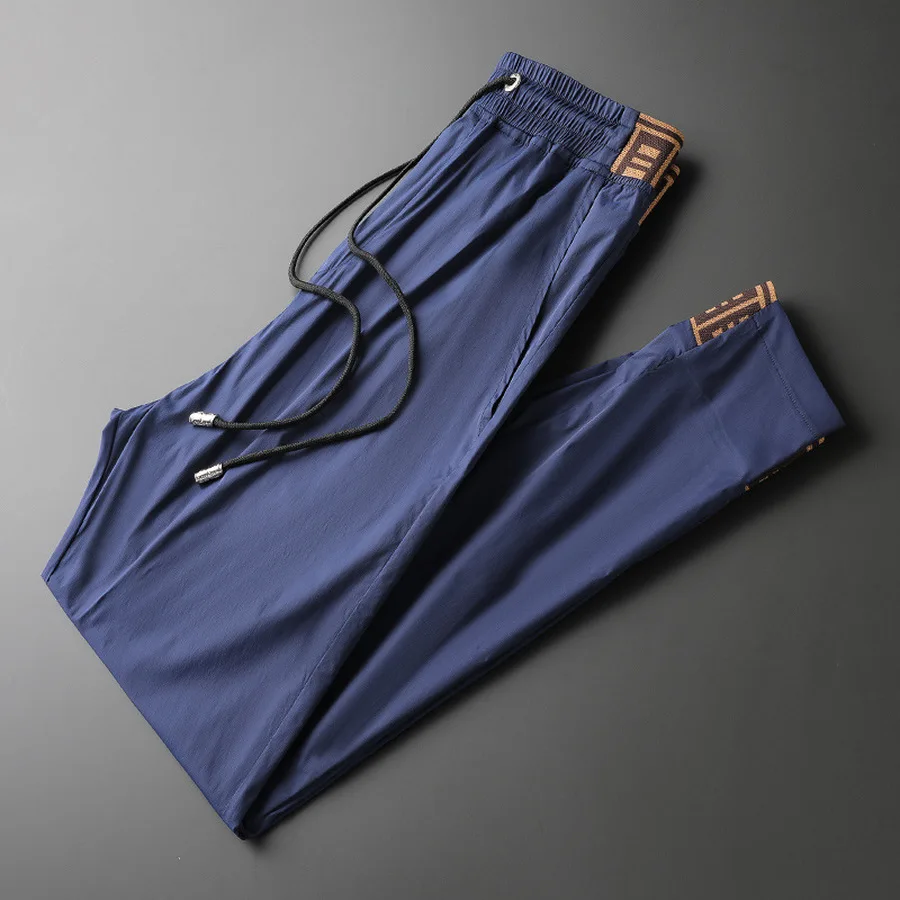 Роскошные мужские брюки Jogger новые Брендовые спортивные с завязками повседневные