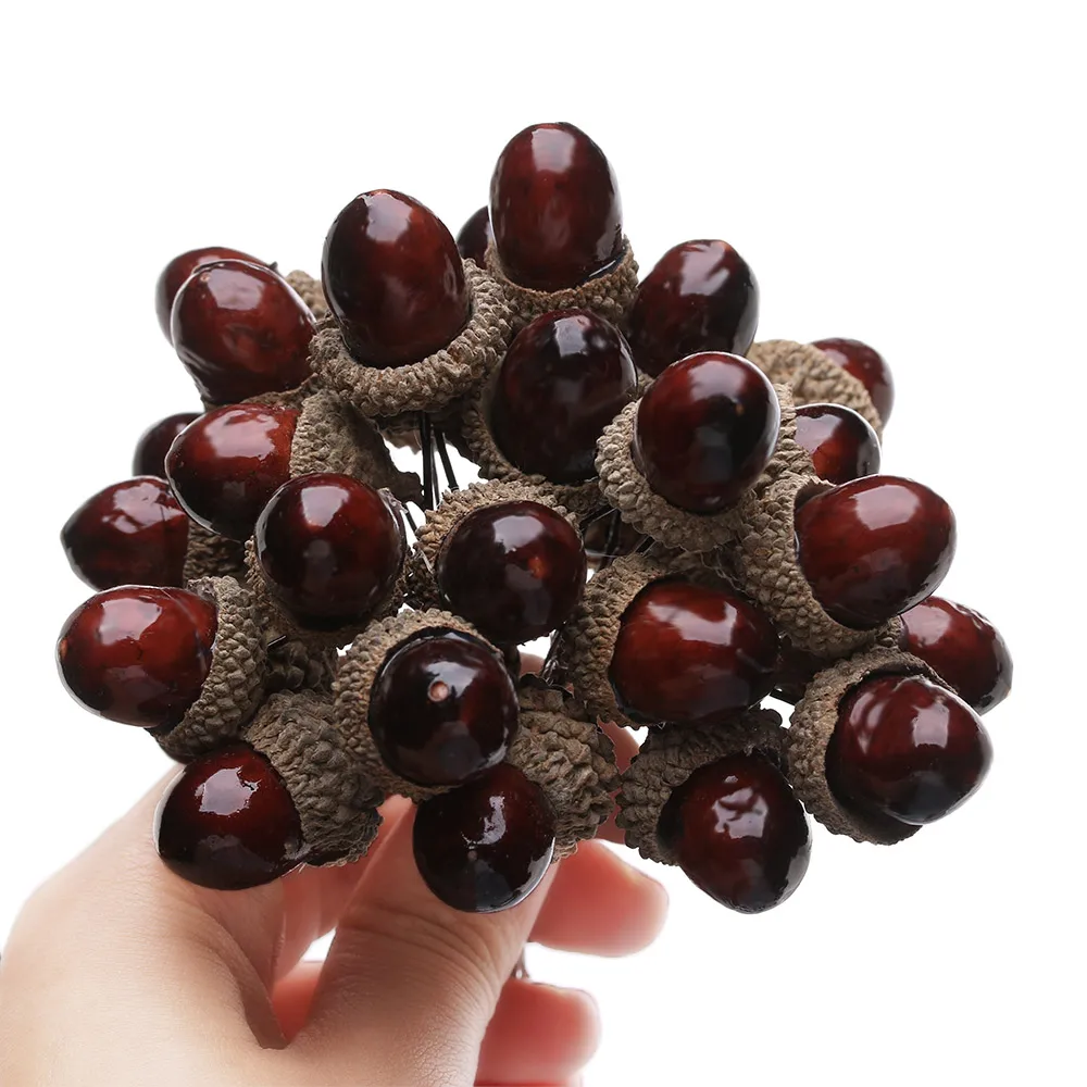 Искусственный цветок ручной работы букет сосновых орехов для рукоделия венок