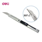 Deli высокое качество цинковый сплав самоблокирующаяся функция безопасности для резьбы открытая коробка обои резак многофункциональный нож
