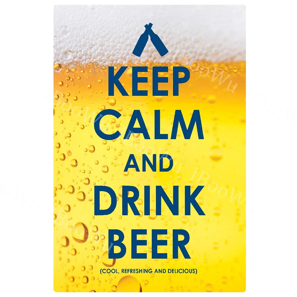 Keep Calm and Drink металлическая жестяная вывеска для пива постер кофе кафе бара паба