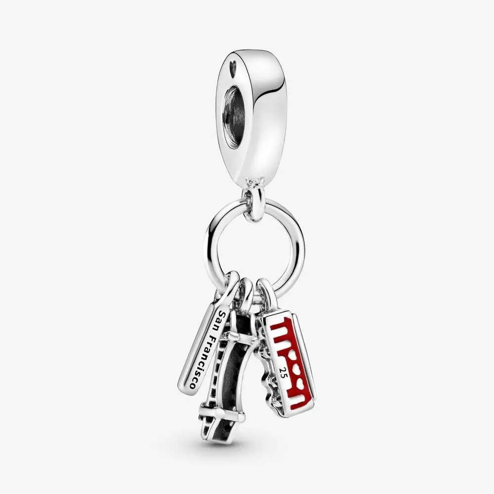 100% Искусственные серебряные подвески в виде Сан Франциско для изготовления