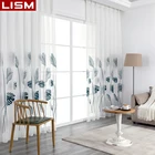 Шторы LISM с листьями для гостиной, спальни, кухни, тюлевые занавески для комнаты, занавески для окон, домашние декоративные шторы