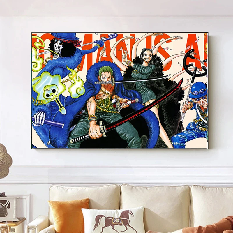

Modern One Piece Anime Kids Canvas Painting on The Wall Art Poster and Print Wall Art Picture Boys Bedroom Study Room Home Decor