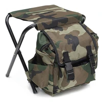 yangguang foldable fishing chair backpack camouflage oxford metal tube portable fishing equipment fishing bag and chair
