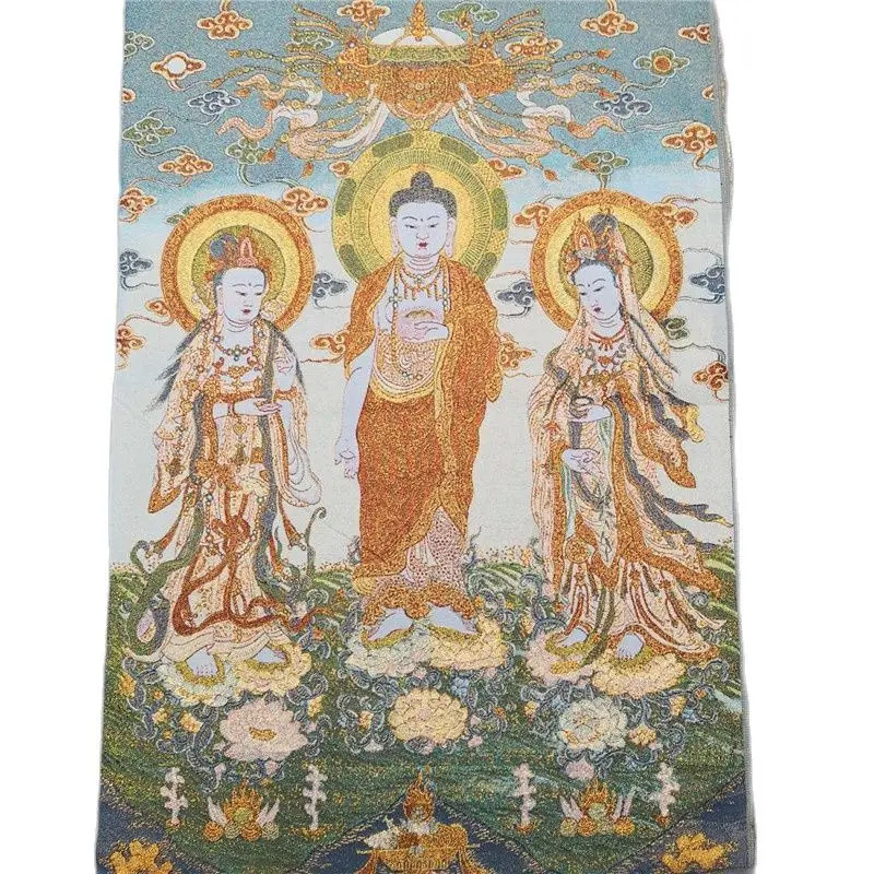 

Chinese Thangka Embroidery Handmade Silk Character Painting