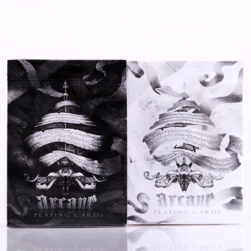 Ellusionist черный арканский палубный черный/белый игральные карты Библия тыкать
