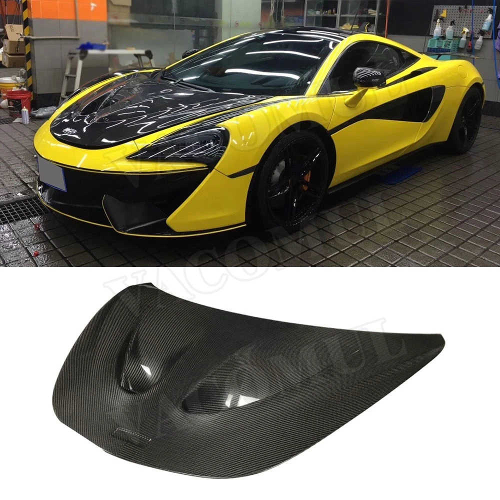 

Dry Carbon Fiber Front Engine Hood Vent Cover For McLaren 540C 570S 570GT Forged Carbon Car Bonnet Cap P1 Style Body kit