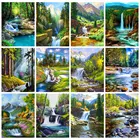 Набор для алмазной вышивки 5D, пейзаж, водопад, стразы