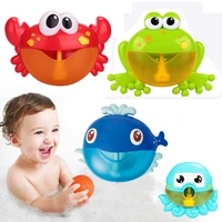 ddropshipping bubble machine crabs frog music kids bath toy bathtub soap automatic bubble maker baby bathroom toys for children
