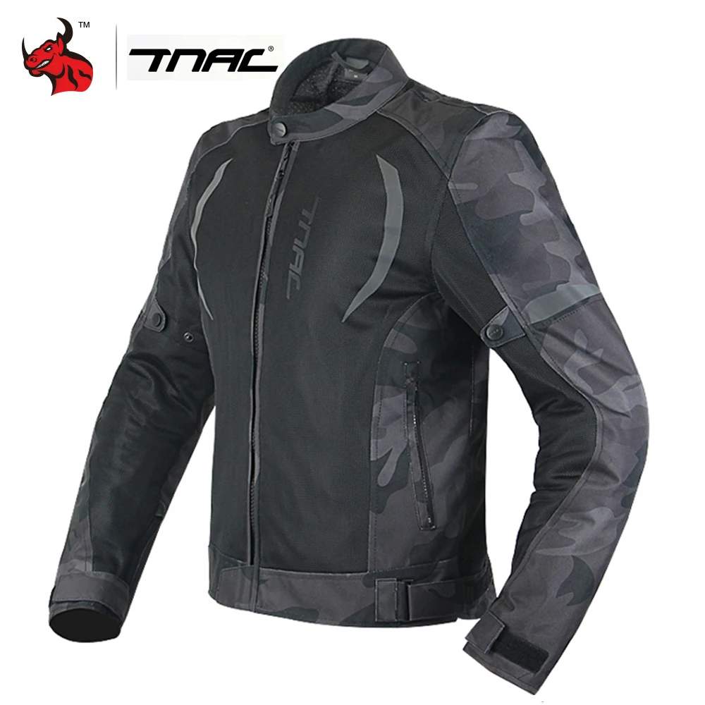

TNAC Motorcycle Jacket Summer Breathable Motocross Off-Road Jacket Protective Gear Reflective Moto Cloth Jaqueta Motociclista