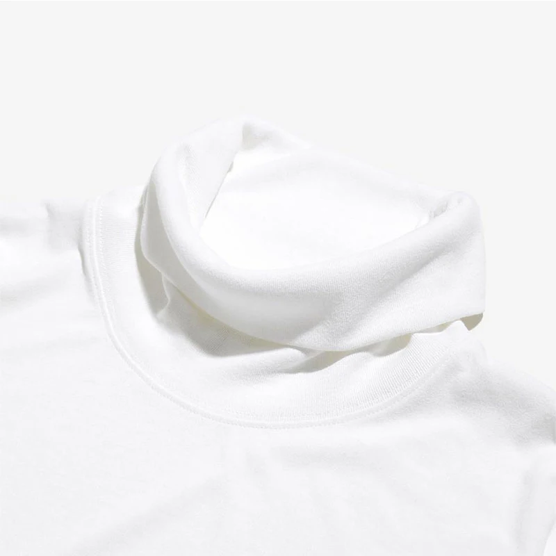 

AWGE 2021FW Hip-Hop Needles MOCK NECK TEE Men Women 1:1 Cotton Butterfly Embroidery Needles Turtleneck Long sleeve T-Shirt Top