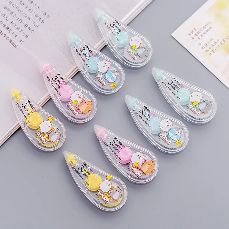 2 шт мультфильм Свежий Простой Прозрачный коррекция лента портативная 6 м офисные