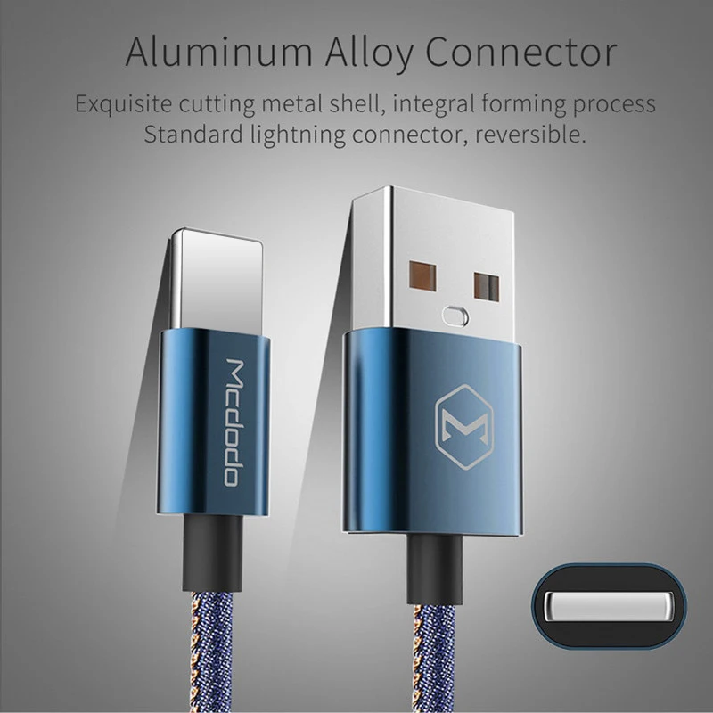 MCDODO Micro USB кабель для передачи данных для iPhone XS MAX XR 7 6 8 samsung LG Быстрая зарядка Android мобильный телефон зарядное устройство Шнур адаптер Тип C