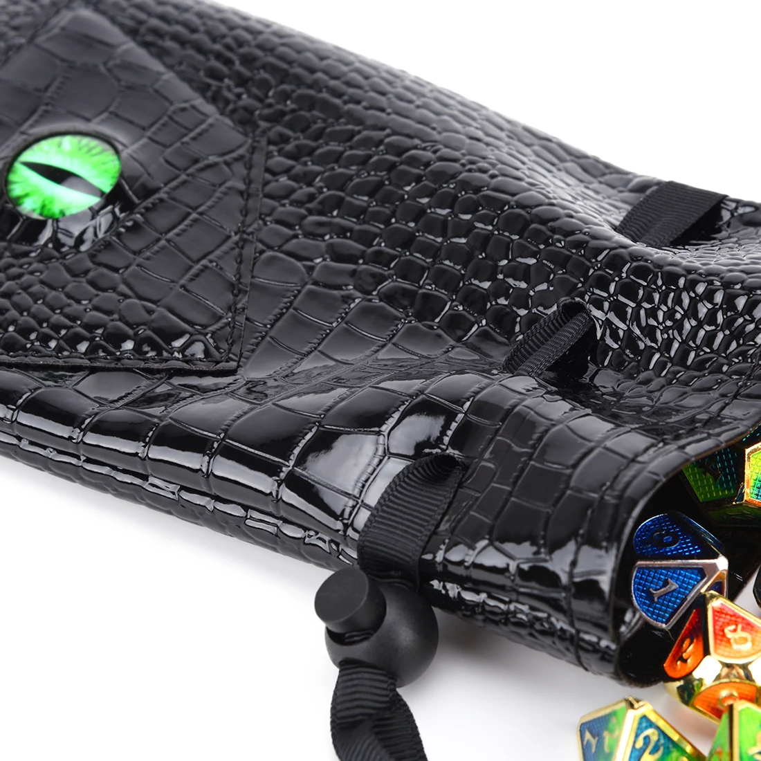 

Dragon Eye Drawstring Dice Bag Leather PU Dice Pouch Storage Bag for DnD Dices Coins