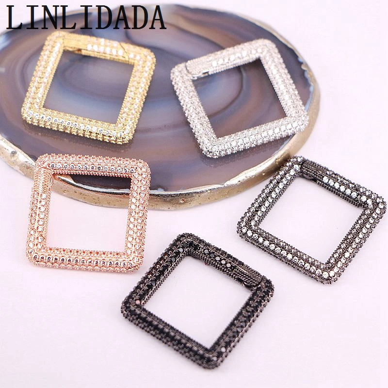 

5Pcs, 27mm Square Shape Openable Clasp Spring Snap Belt Clip Carabiner Hook Key Chain Jewelry Findings