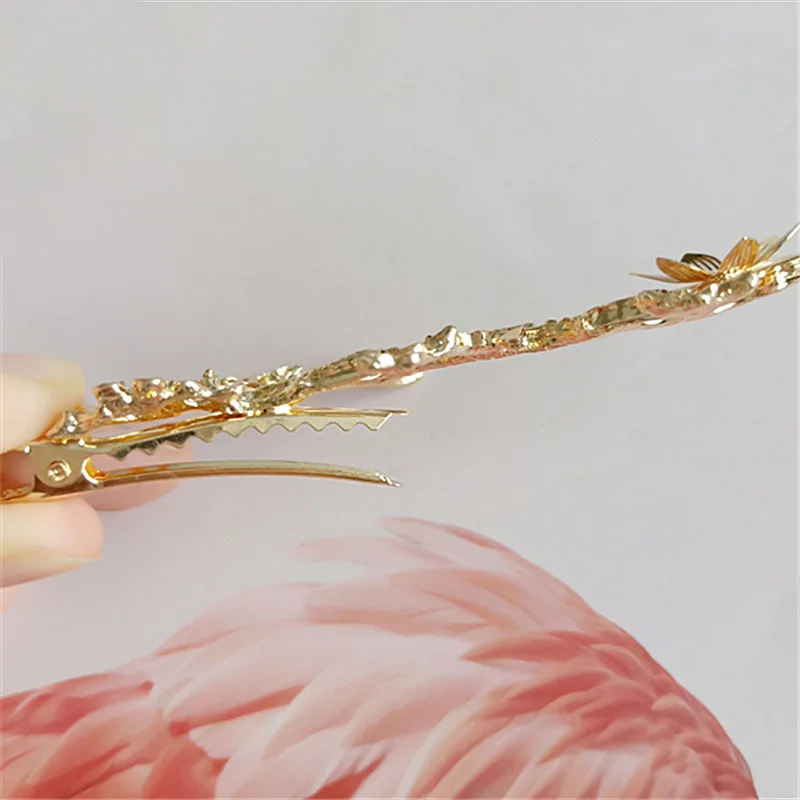 

Wholesale 5.3*10 5pcs/lot Branch leave Alloy Branch Hairpin Clip Accessories Diy Bride hair Making Material Ancient Wind Jewelry