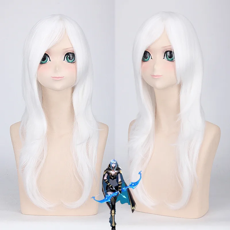 Косплей игра Лига Легенд Импресса лук и стрела ледяной Archer Ashe парик LOL