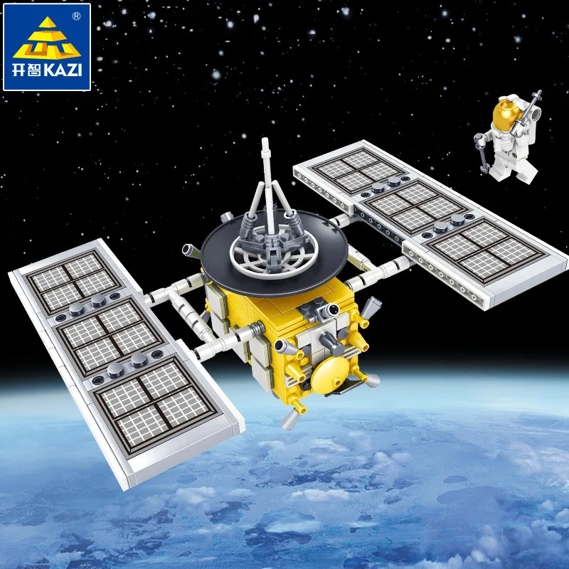 Детский конструктор KAZI аэрокосмический самолет спутник пусковой автомобиль